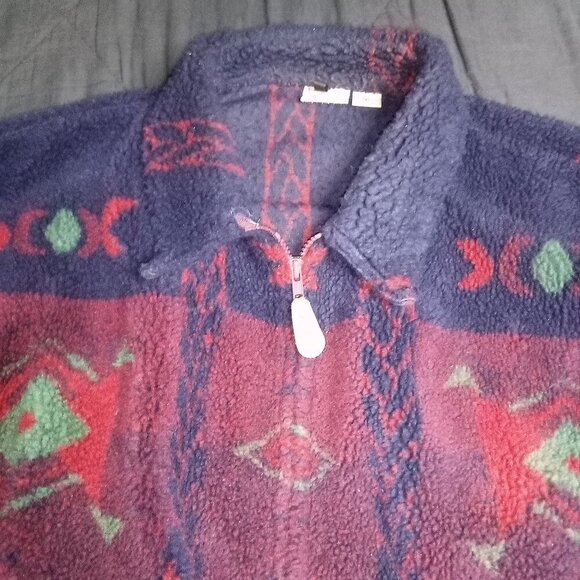 Vintage Woolrich Southwest Aztec Zipper Fleece Jacket - Picture 1 of 5